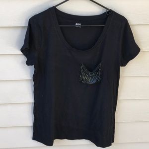 The black one, like the navy one!  Pocket bling tee!  Size XL